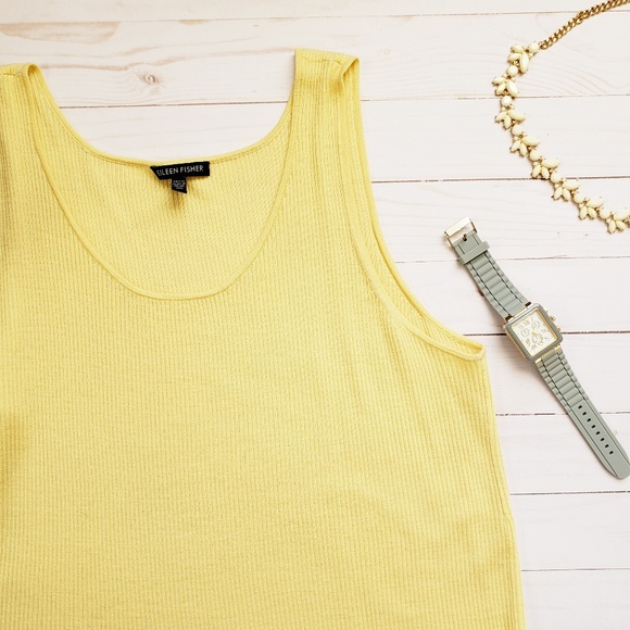 Eileen Fisher Tops - ⚓ Eileen Fisher Yellow Tank Top Extra Large